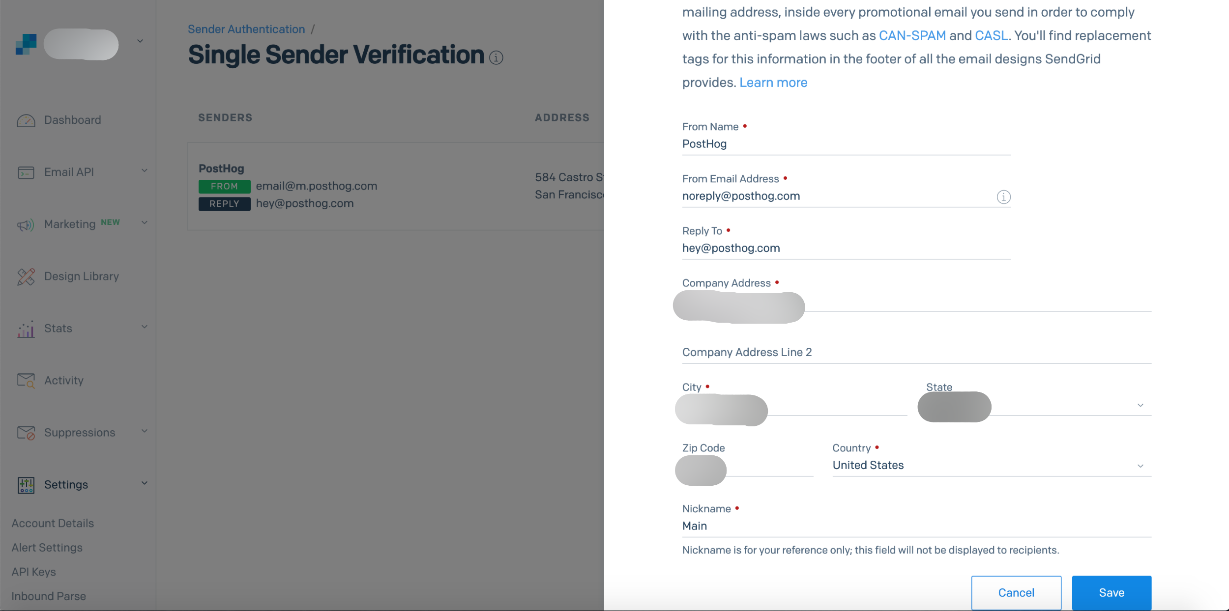 Configuring Sendgrid